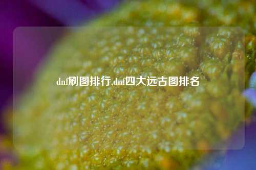 dnf刷图排行,dnf四大远古图排名