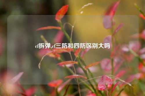 cf拆弹,cf三防和四防区别大吗