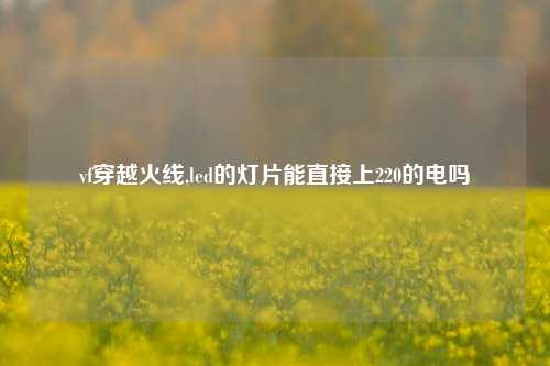 vf穿越火线,led的灯片能直接上220的电吗