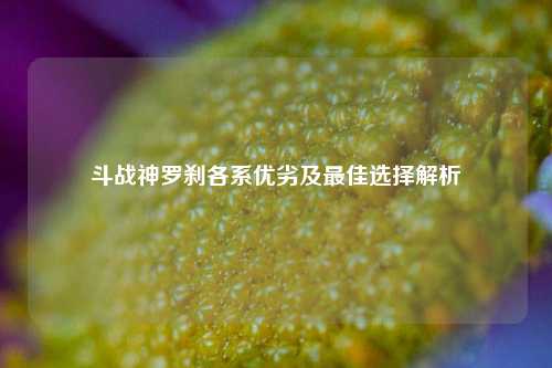 斗战神罗刹各系优劣及最佳选择解析