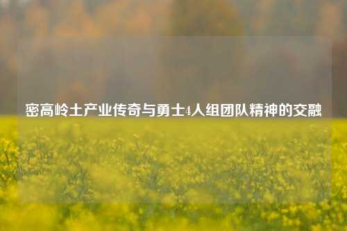 密高岭土产业传奇与勇士4人组团队精神的交融