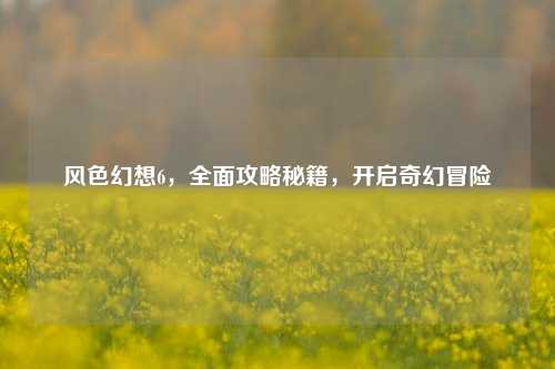 风色幻想6，全面攻略秘籍，开启奇幻冒险
