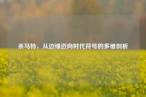 杀马特，从边缘迈向时代符号的多维剖析