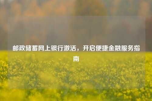 邮政储蓄网上银行激活，开启便捷金融服务指南