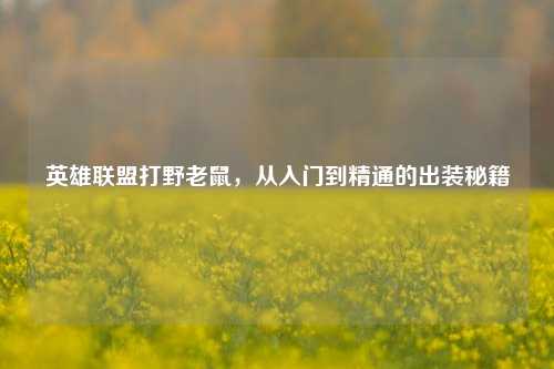 英雄联盟打野老鼠，从入门到精通的出装秘籍