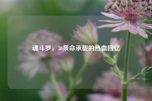魂斗罗，30条命承载的热血回忆