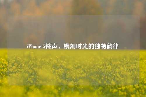 iPhone 5铃声，镌刻时光的独特韵律
